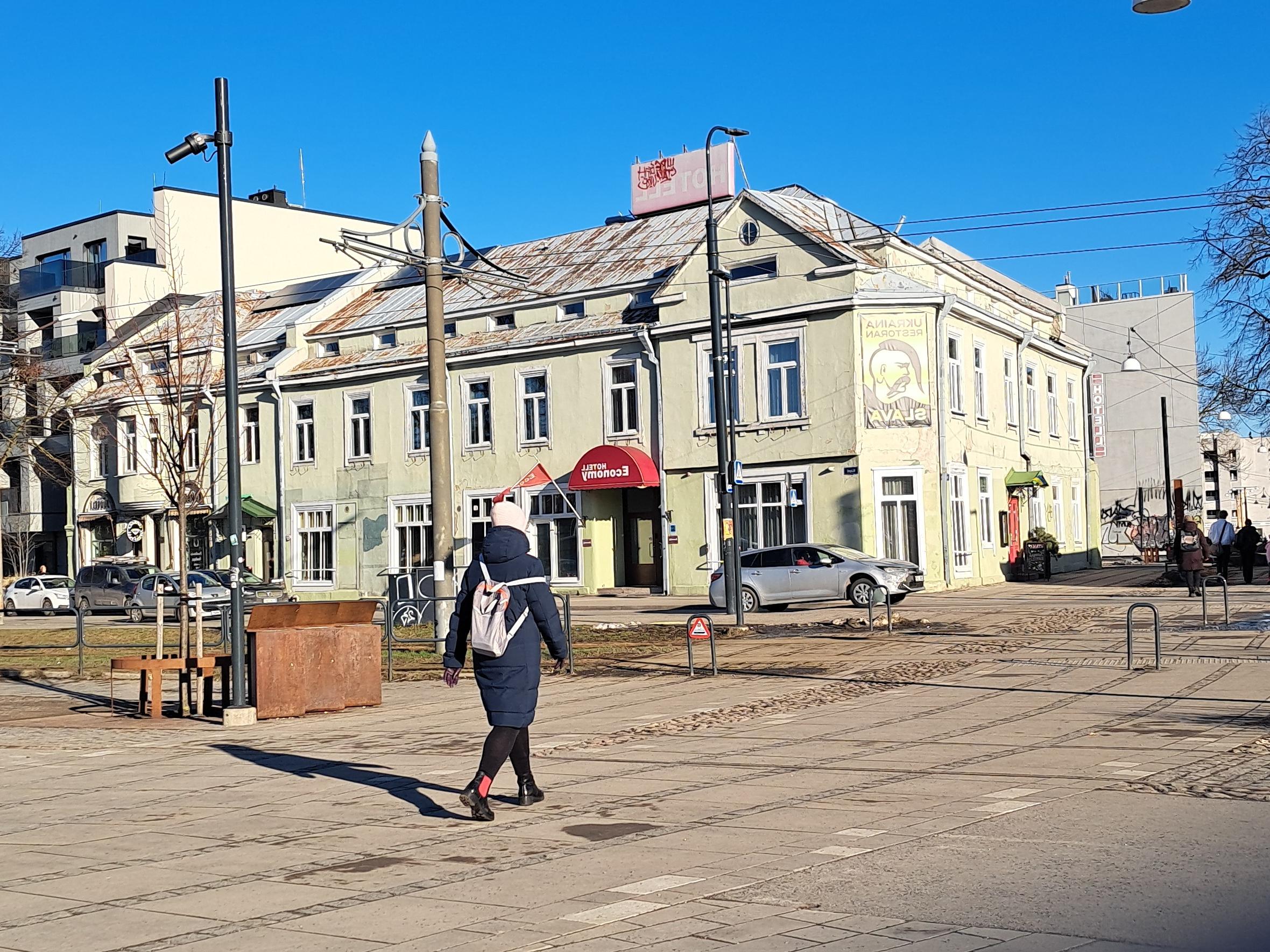 Tallinn. Building Kopli tn. View of the trammicycle rephoto