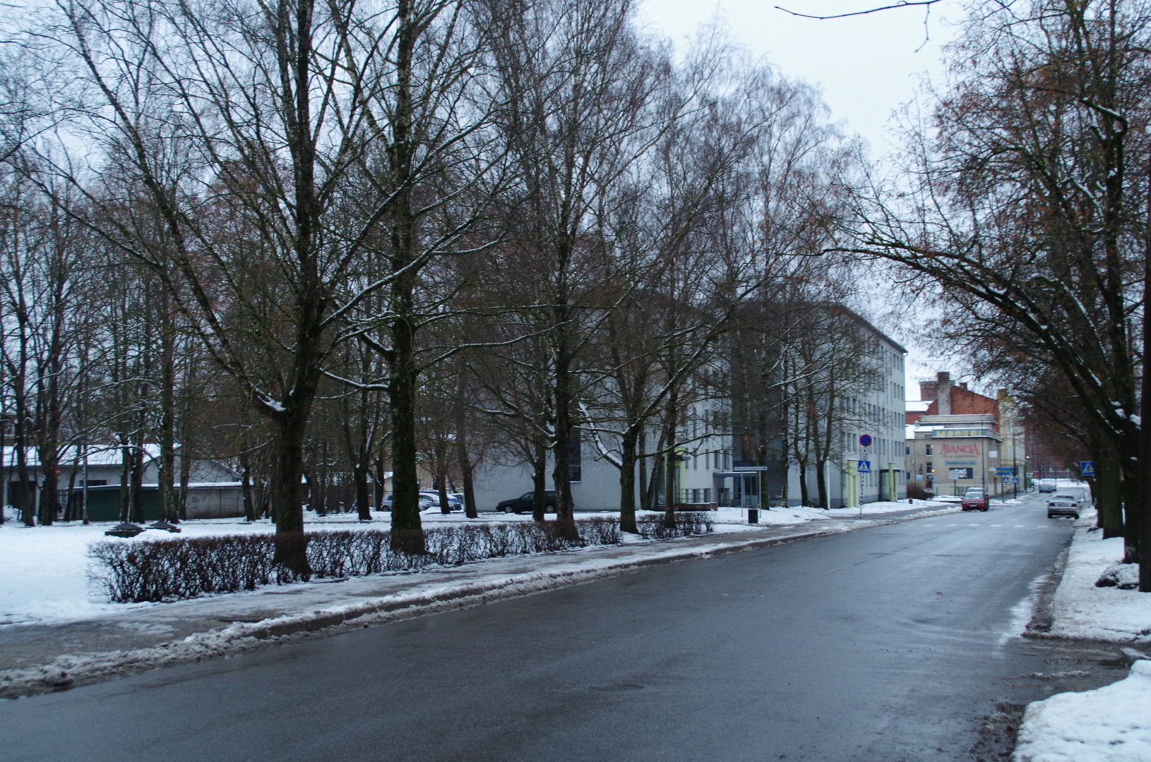 Fotokoopia. Saksa Käsitööliste Seltsi maja Tiigi tänaval. Tartu, 28.09.1939. 
Vaade Tähe (nüüd Struve)  ja Tiigi t nurgalt. rephoto