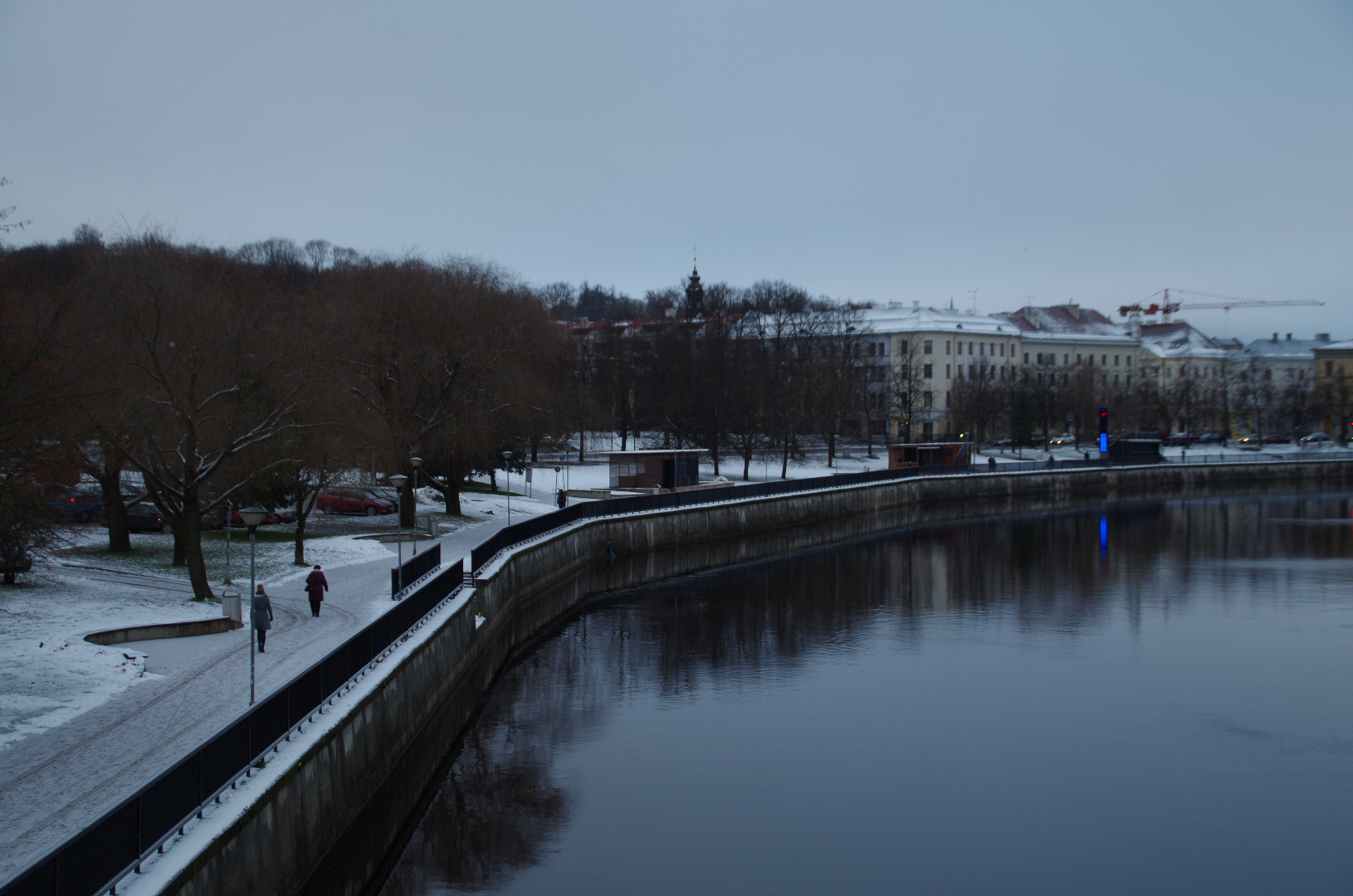 Photo. Tartu, Emajõe stone bridge and landing. F: Carl Schulz, u. 1890. Beer papil. rephoto