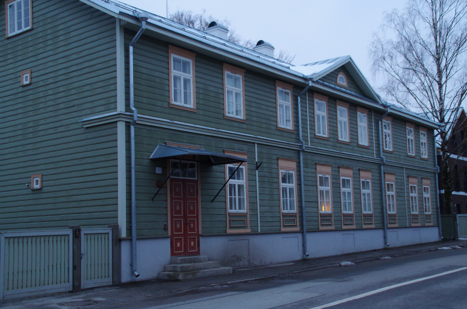 Tartu linnavaade. Tartu Ülikooli lasteambulants Kroonuaia tn 31. 20. sajandi algus. rephoto