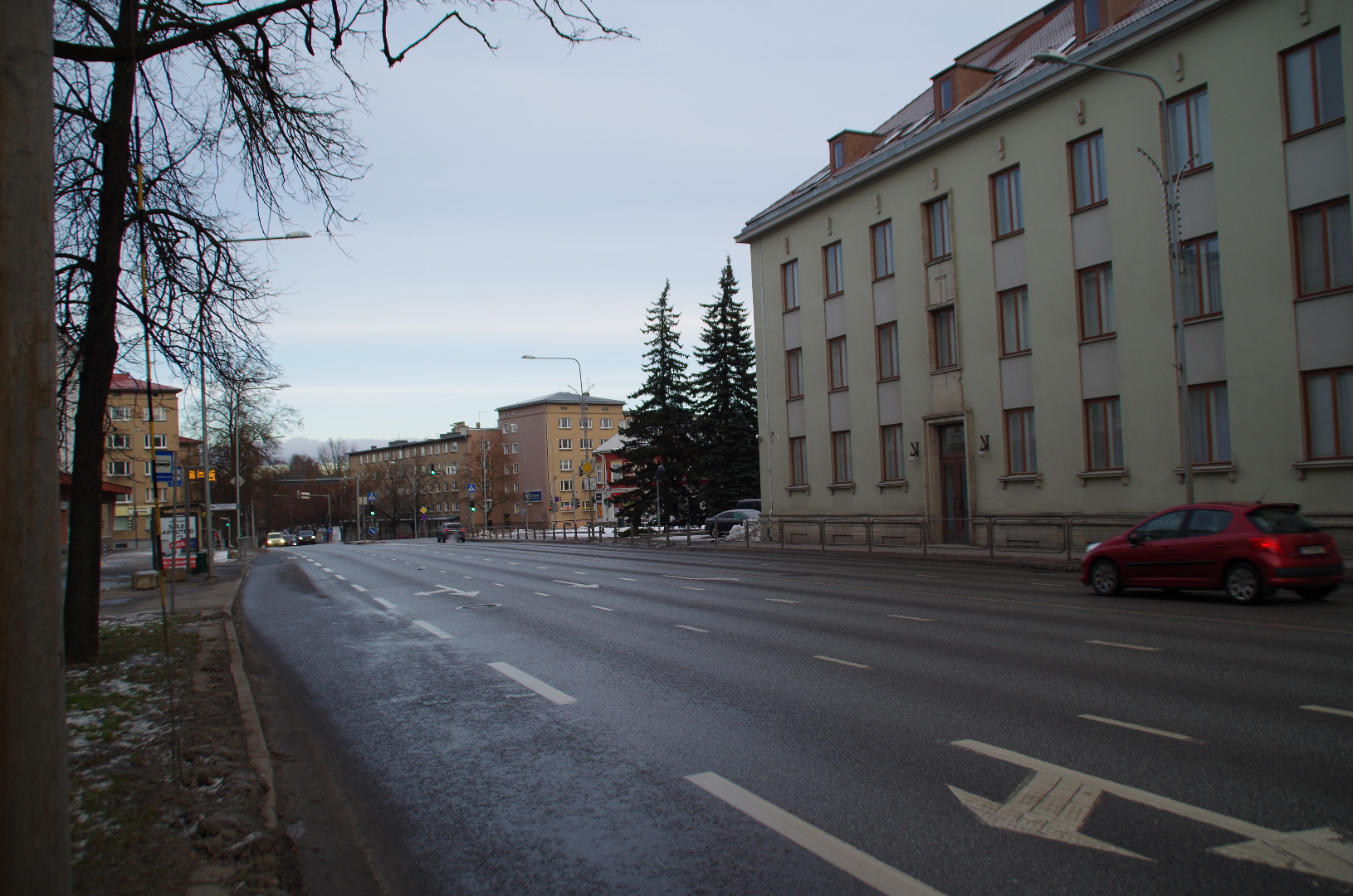 Tartu, roadworks in the Old Town. rephoto