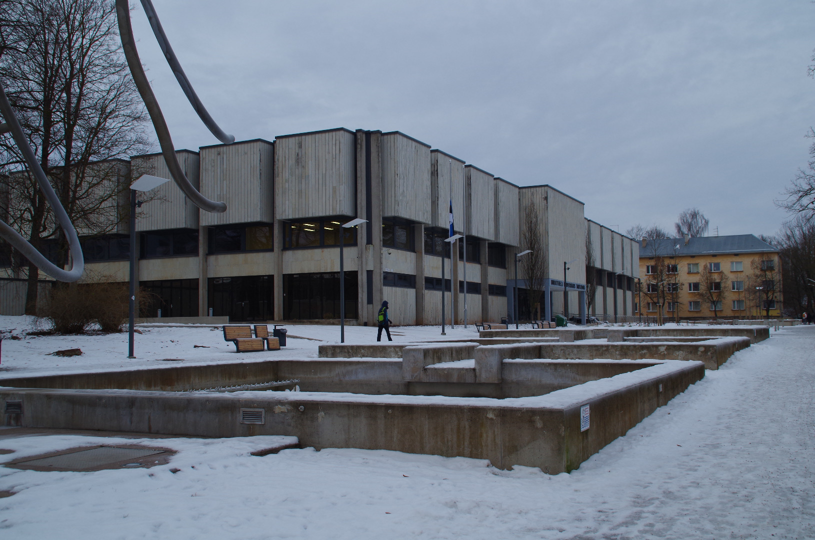 Tartu. New building of the University of Tartu library rephoto