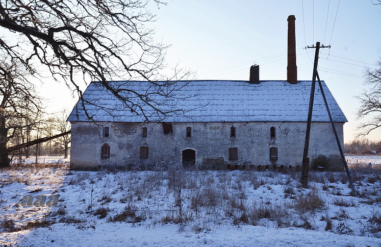Vana-Vigala mõisa viinavabrik (kuivati), vaade rephoto