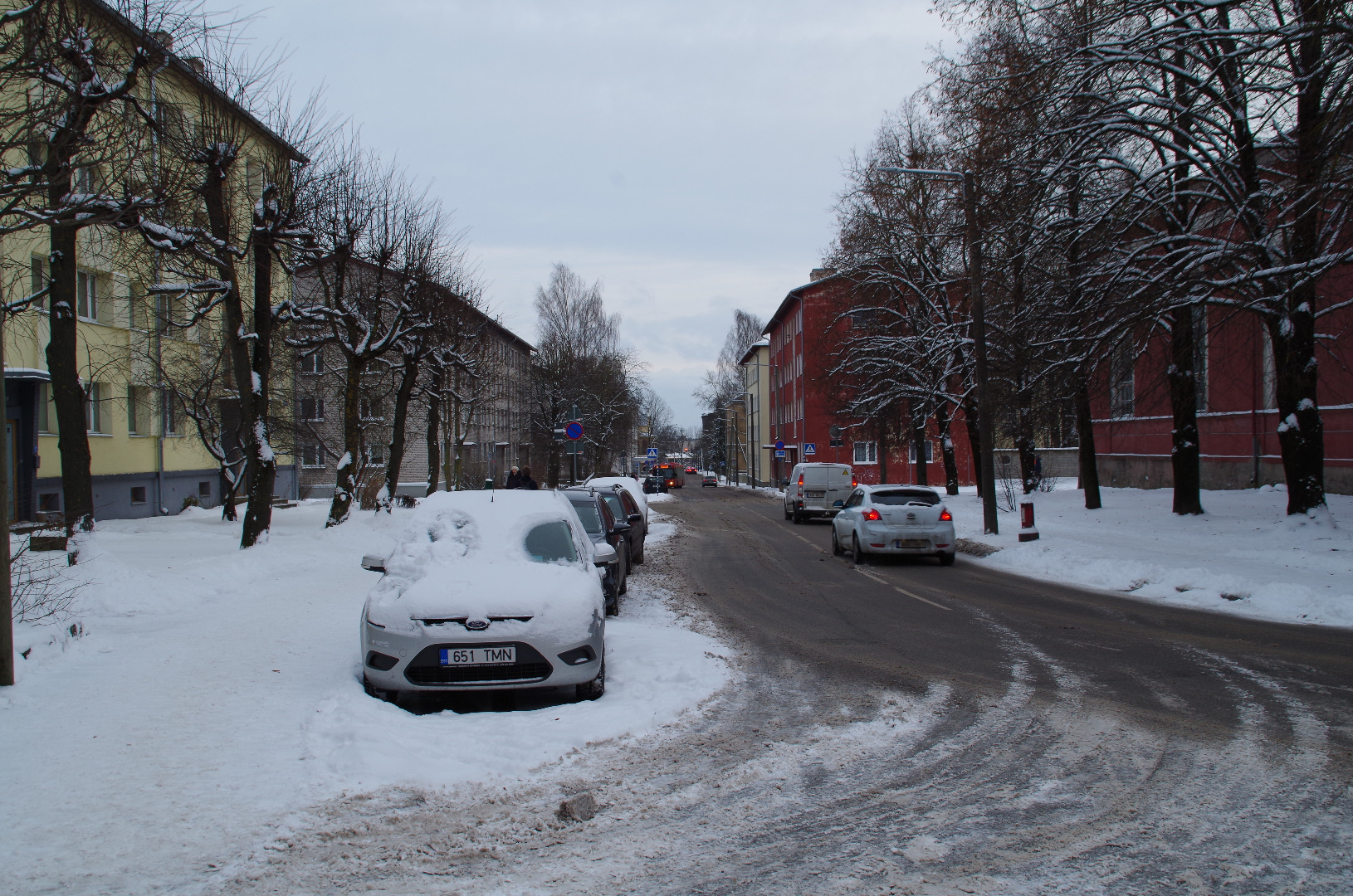 General Põdra Street (Pepler t): view from the Mary Church (best) towards Riga t. Tartu, 1920-1930. Photo e. Selleke. rephoto