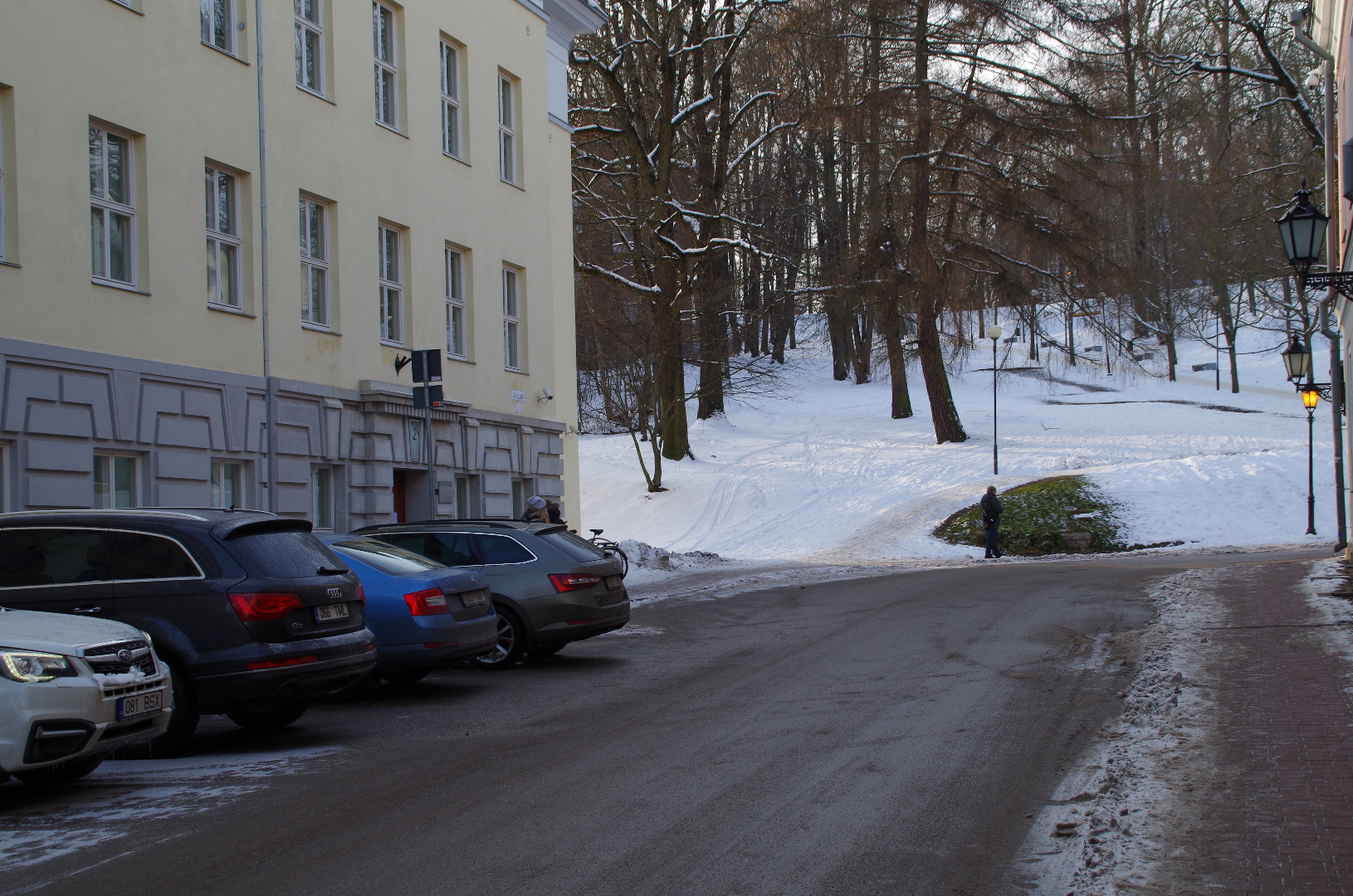 Tartu. Building on Jakobi Street near Toomemäe, which was dismantled in connection with the construction of the building of the Institutes of the University of Tartu (chemical building) rephoto