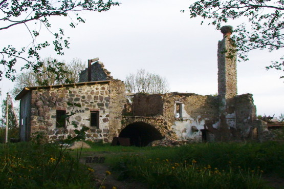 Ruins of the Rabivere Manor winery rephoto