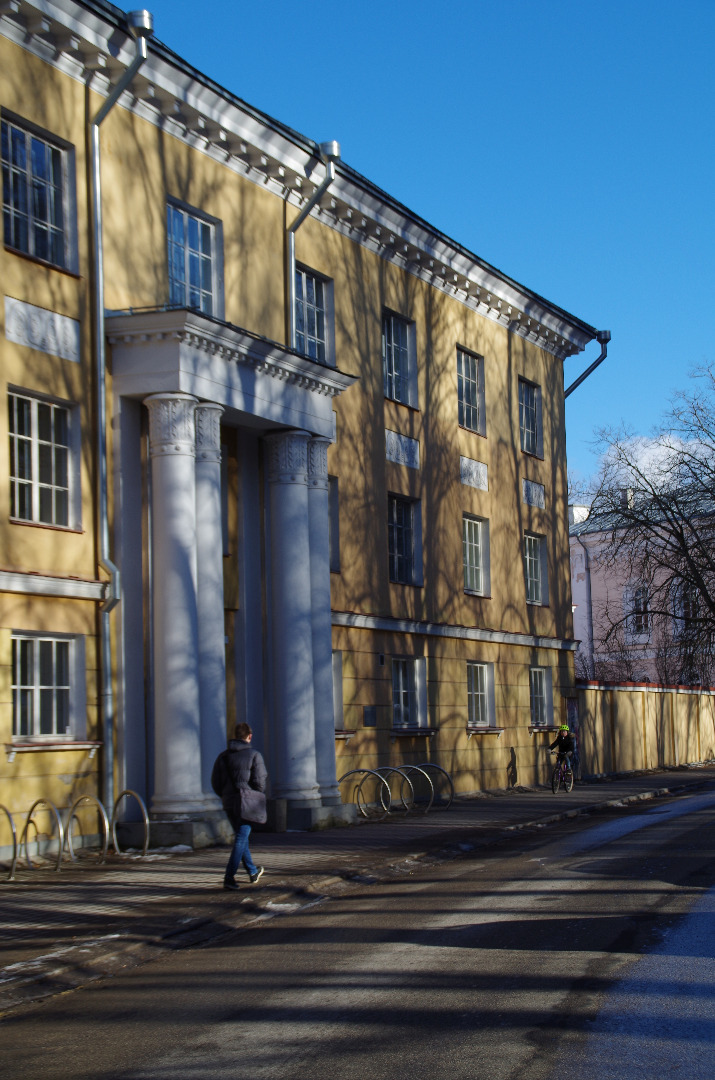 Tartu, the old town of the building. rephoto