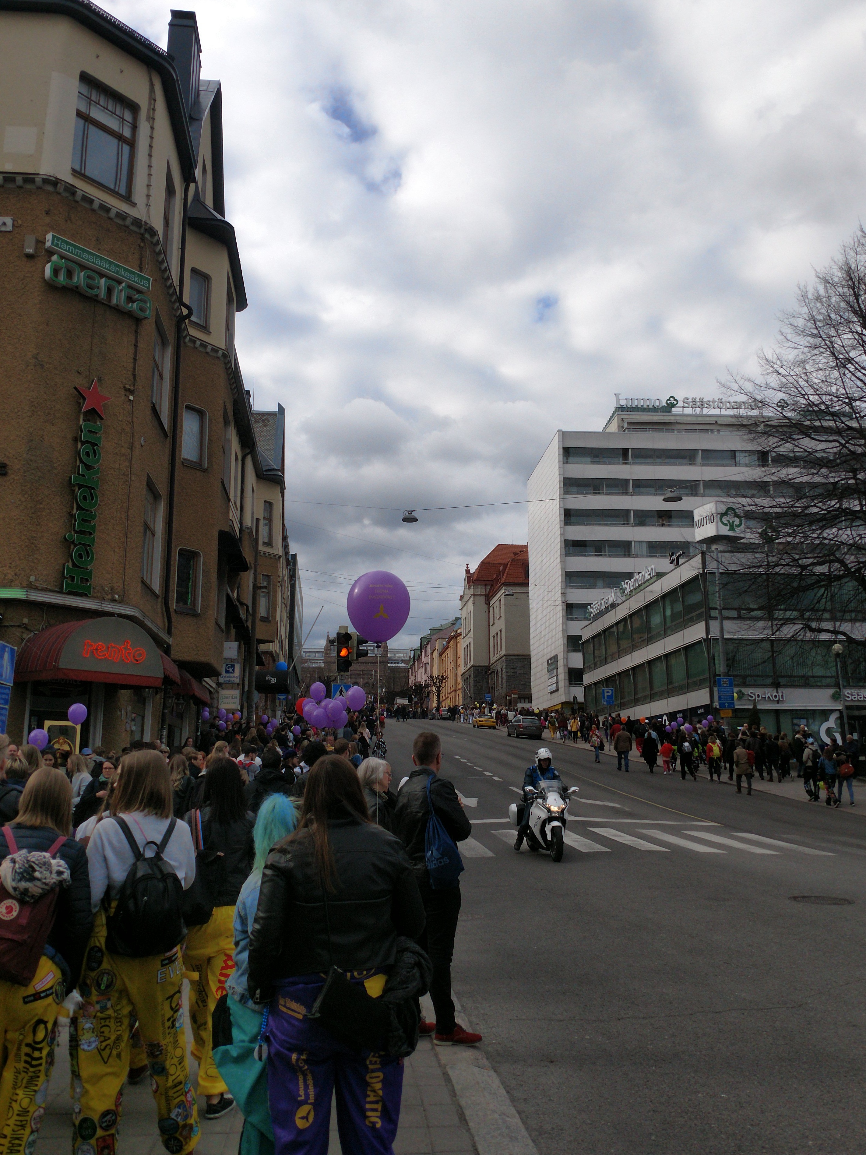 View from Turku Aurakadult, from the street, Turku Art Museum rephoto