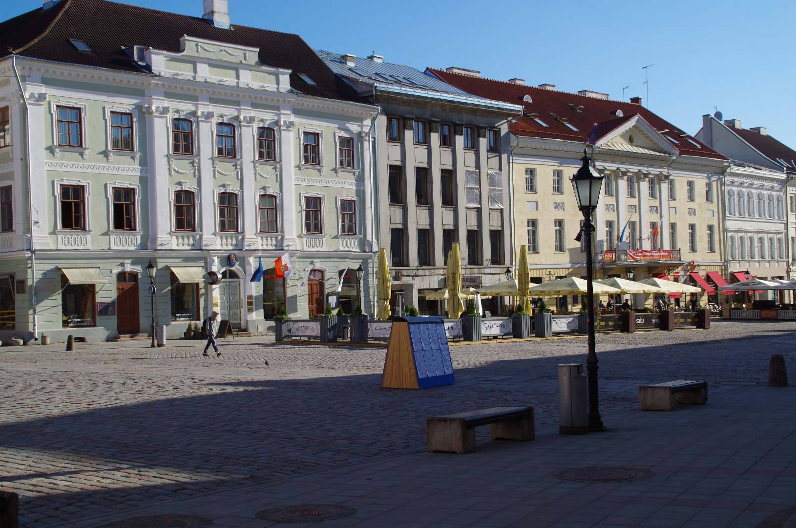 Tartu, view of the Raekoja Square. rephoto