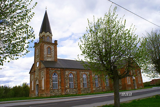 Tori kirik, vaade edelast. Ehitusmeister Passlack, arh Sievers rephoto