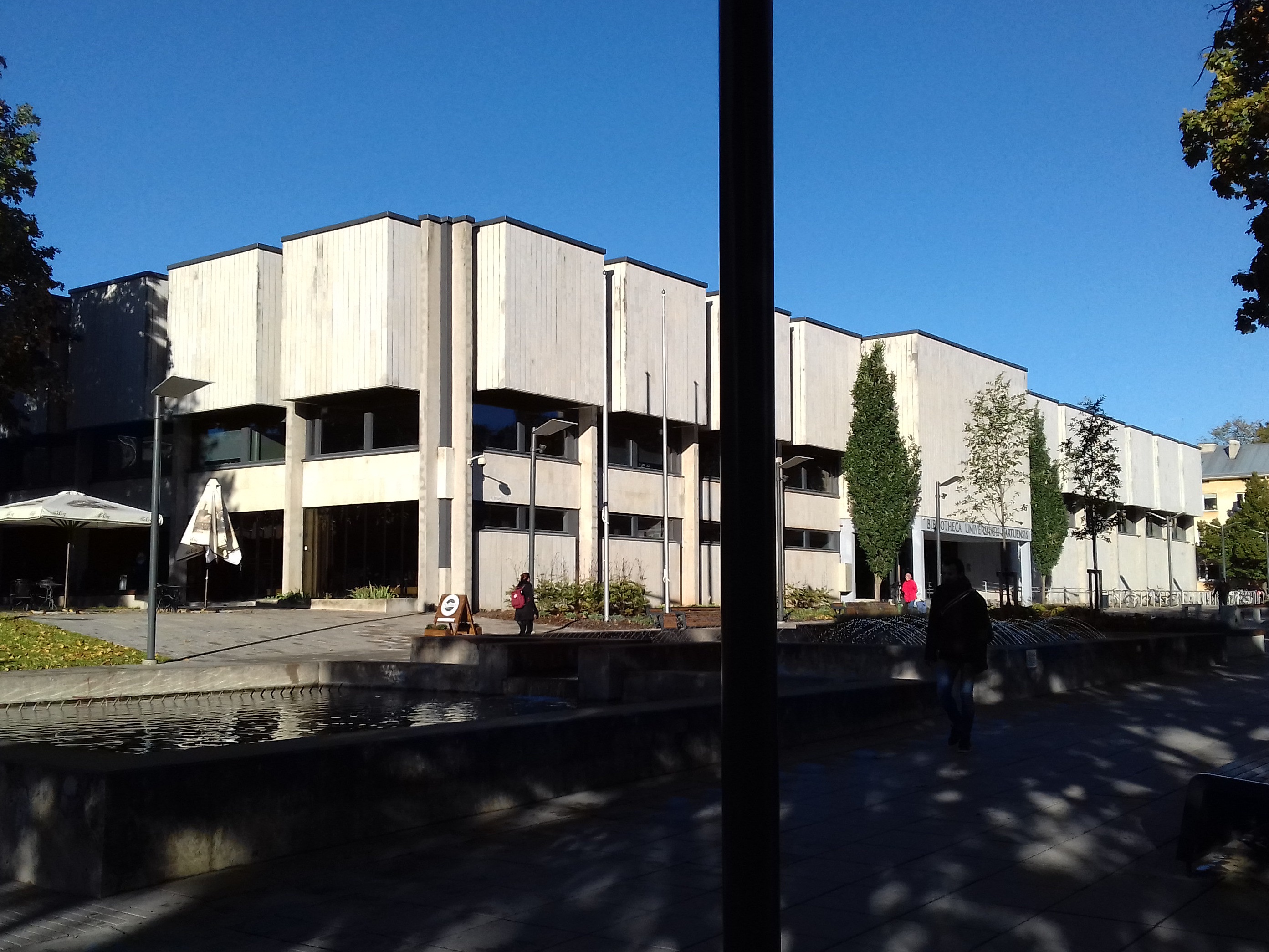 Tartu. New building of the University of Tartu library rephoto