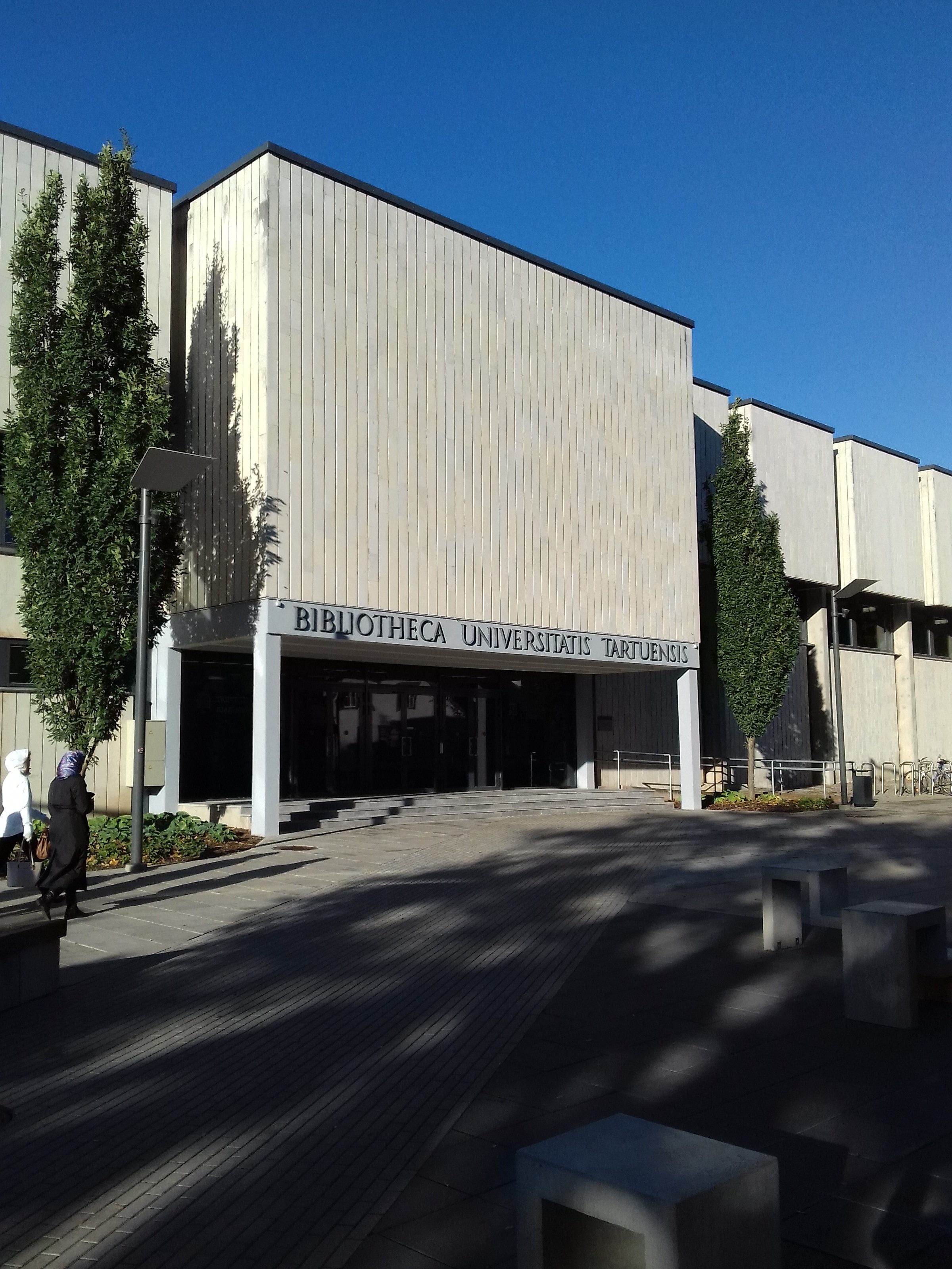 Tartu. New building of the University of Tartu library rephoto