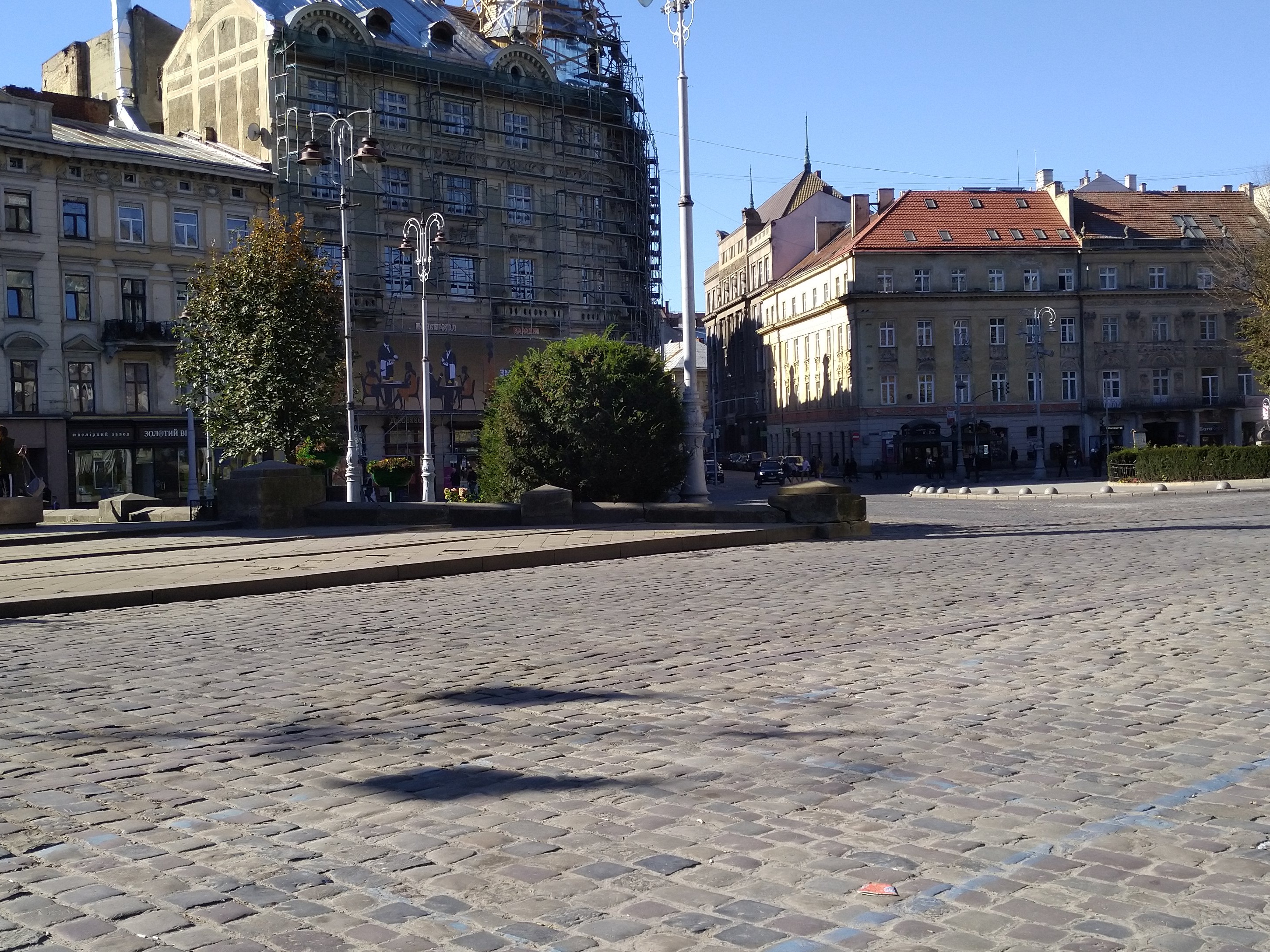 Tour of the Central Archive of History in Lvovi. Square in Lvov rephoto