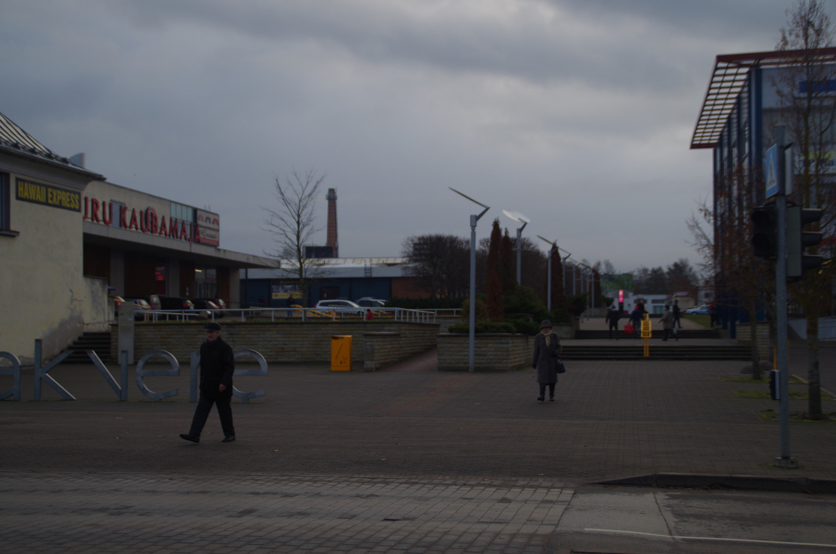 The new promenade of the city of Rakvere in the marketplace of Lääne-Viru county of Rakvere city rephoto