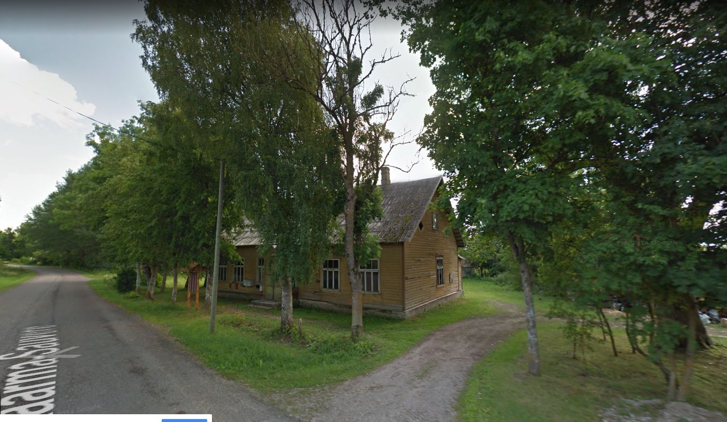 Saaremaa maastik taluhoonete ja hirsaiaga rephoto