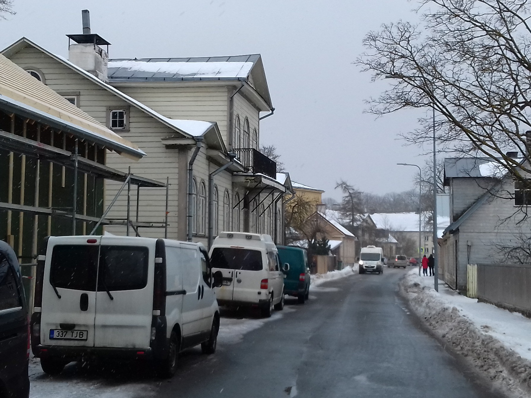 Photo. Railway Sanatorium Suur - Lossi Street 11, Haapsalus. View along the street to the crossing of Ehte Street. Umb. 1913 rephoto