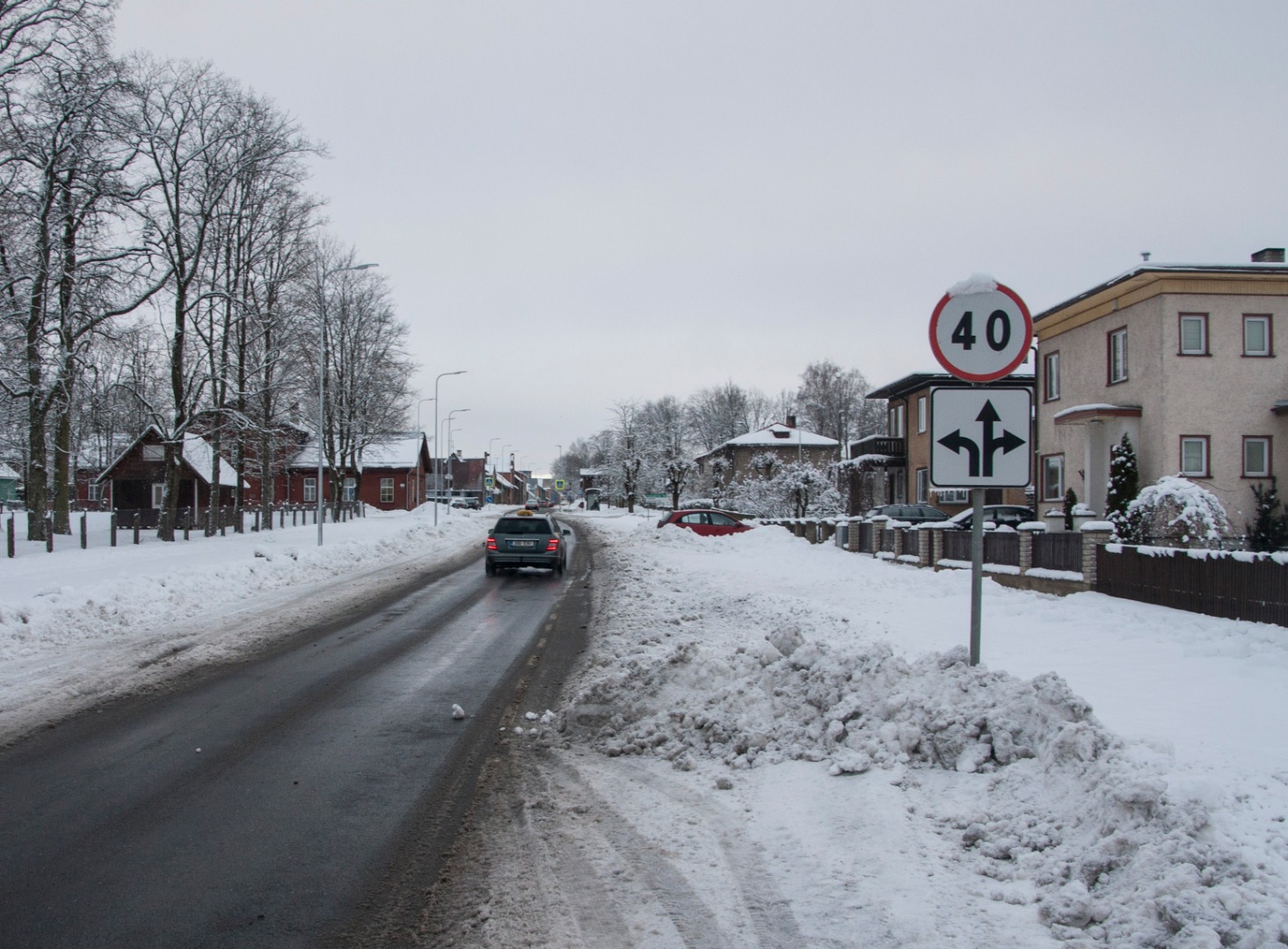 foto, Viljandi, J .Gagarini (Uus) tänav, hobusaan, 1957 F H.Riet rephoto