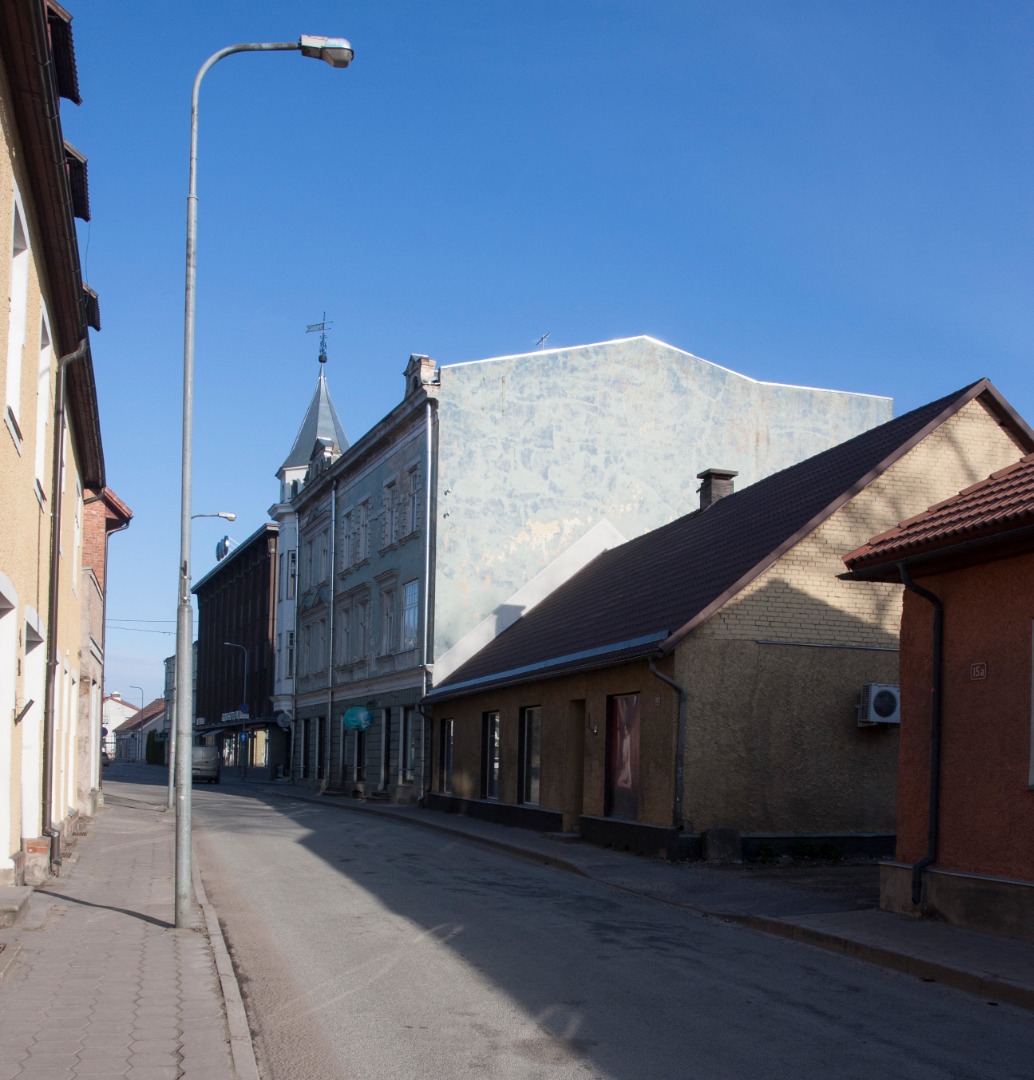 Tartu mnt Viljandis, vaade piki tänavat rephoto