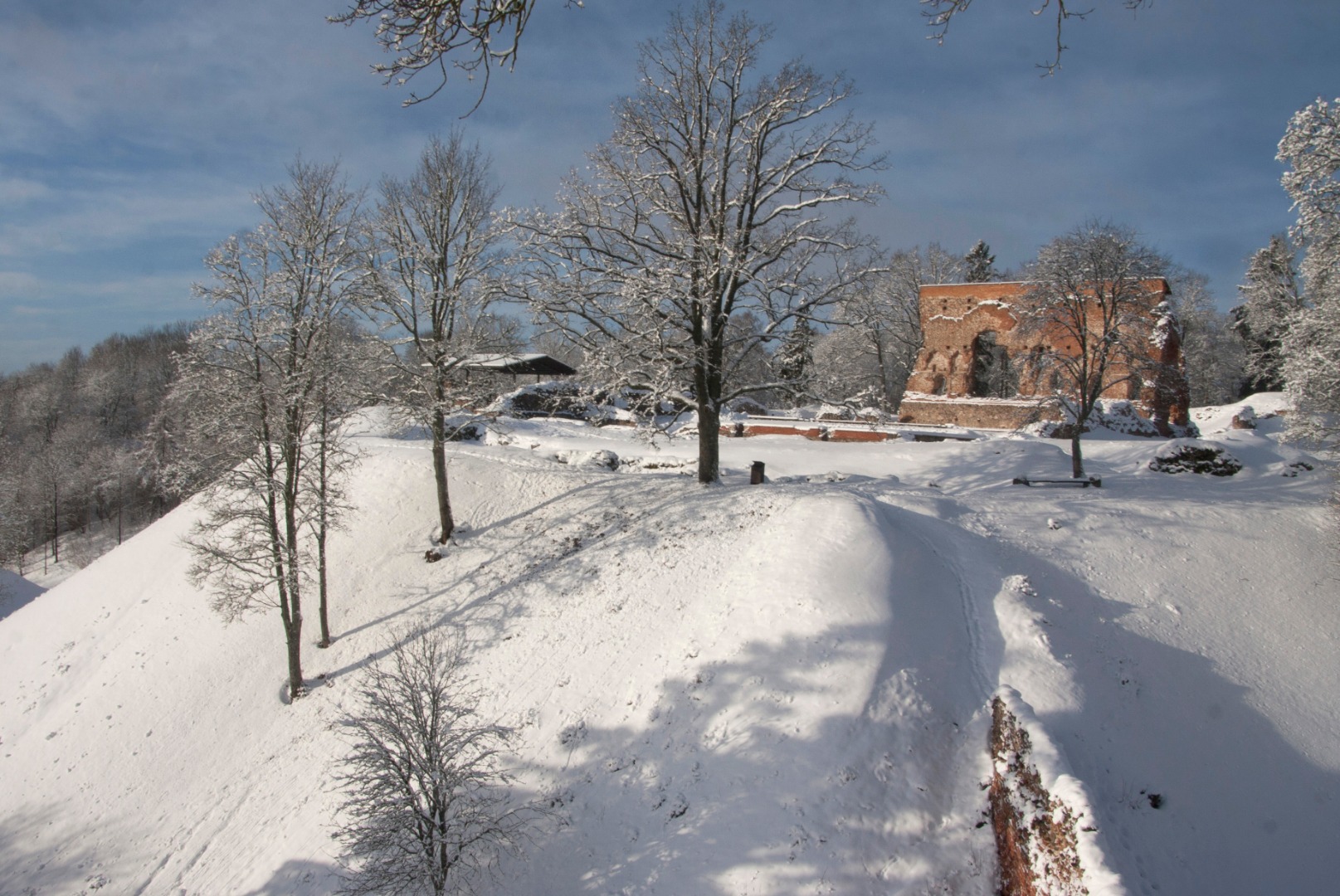 Wiljandi Winter Winter from Wade Castle Mountains rephoto