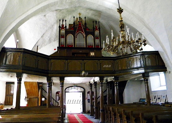 Estonia : Jõhvi Ev. Lutheran Church from inside rephoto