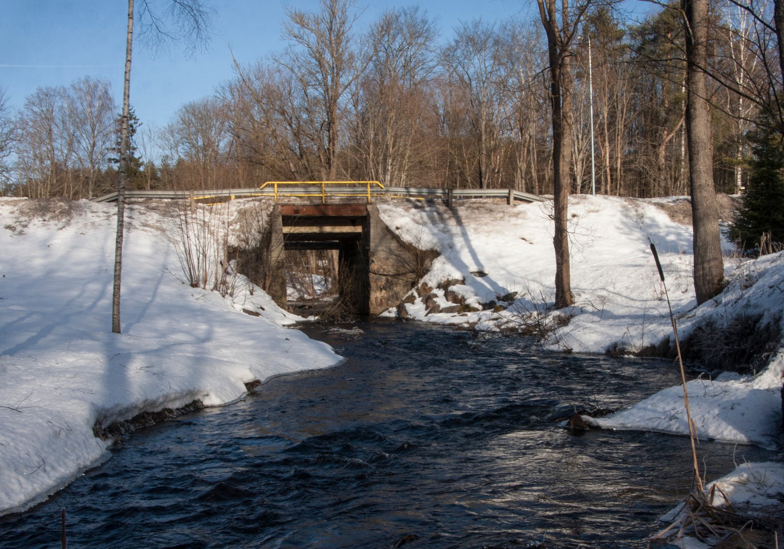 fotonegatiiv, Viljandi, Uueveski oja talvel rephoto