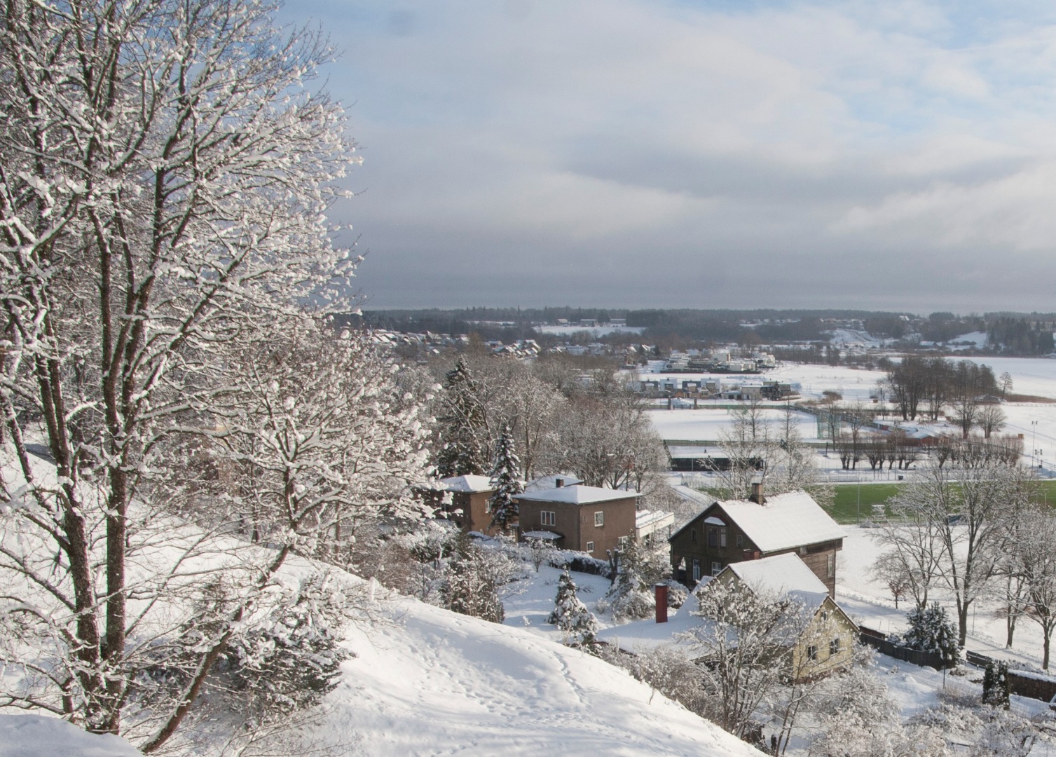 Wiljandi Winter Winter from Wade Castle Mountains rephoto