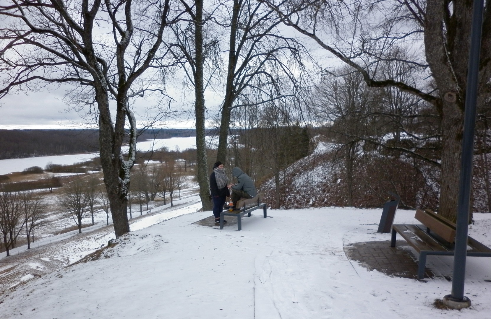 fotonegatiiv, Viljandi, I Kirsimäe järvepoolne ots, II Kirsimägi järveäärne heinamaa, Viljandi järv rephoto