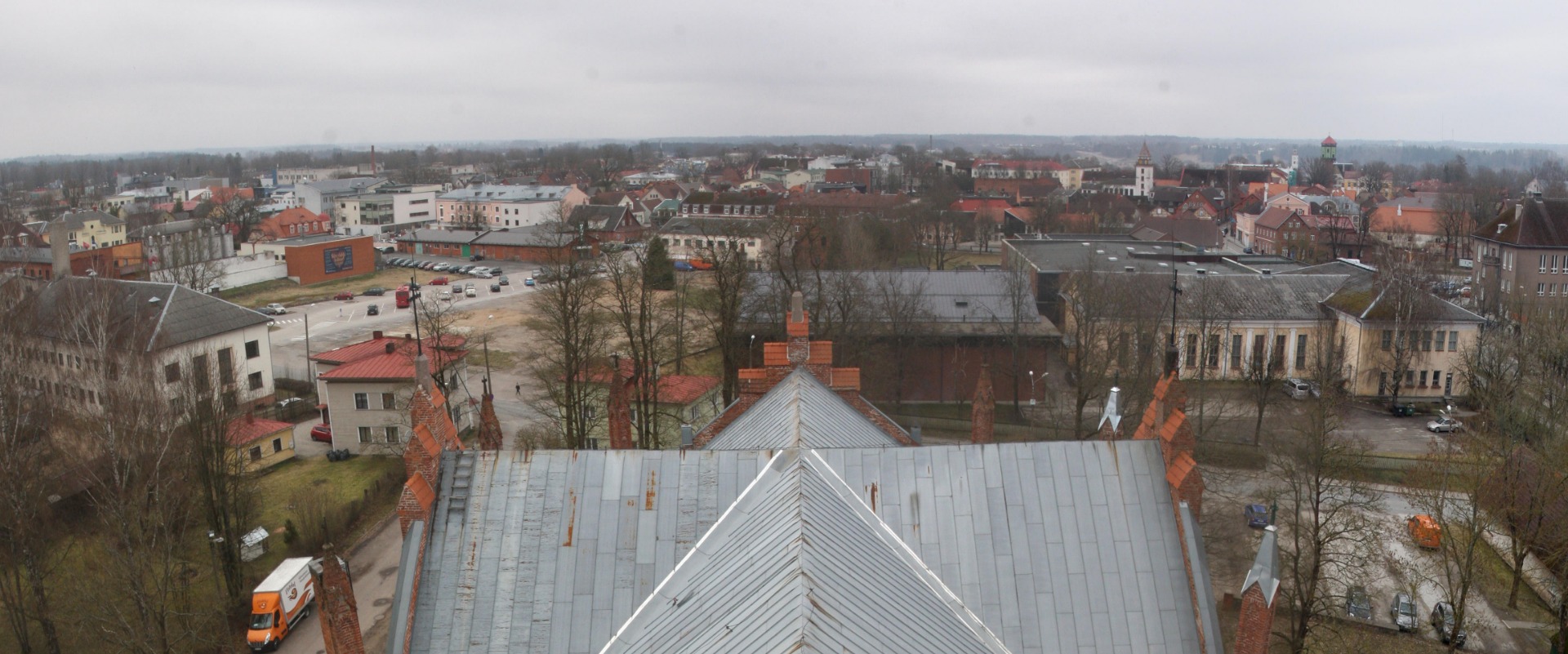 foto, Viljandi, linn, Pauluse kiriku tornist, 1972, foto E. Veliste rephoto