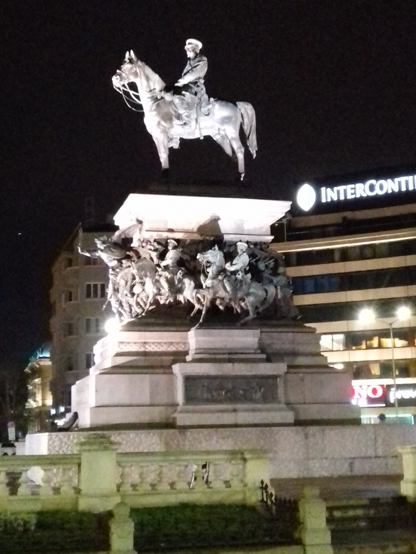 Historic military photos. The monument to the Tsar Liberator in Sofia. rephoto