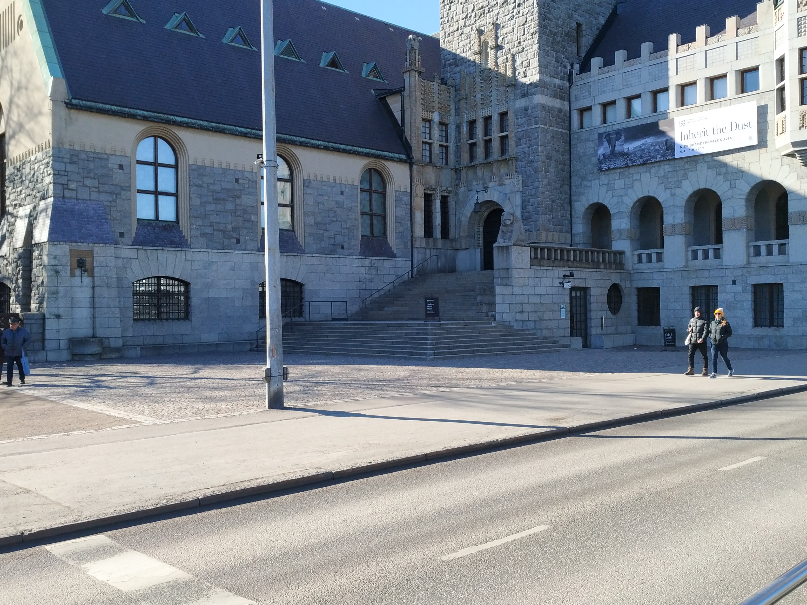 King of Denmark and Iceland Kristian x and President Relander are leaving the court of the Nationalismeo rephoto