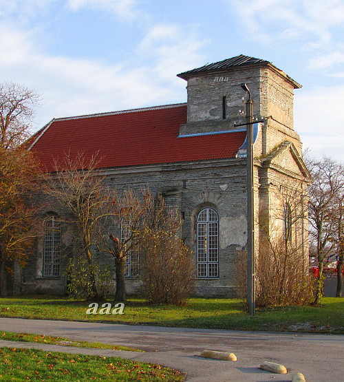 Paldiski Püha Georgi apostlik-õigeusu kirik, vaade. Arhitekt J. Moor rephoto