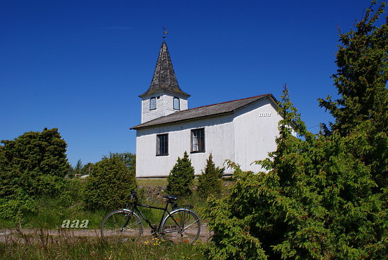 Assistant Church of Prangli Island (cable) from the southeast of 1922 rephoto