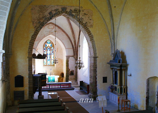 Muhu Katariina Church. View of SO in Piki building rephoto