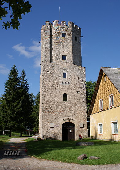Porkun Castle Gate Tower rephoto