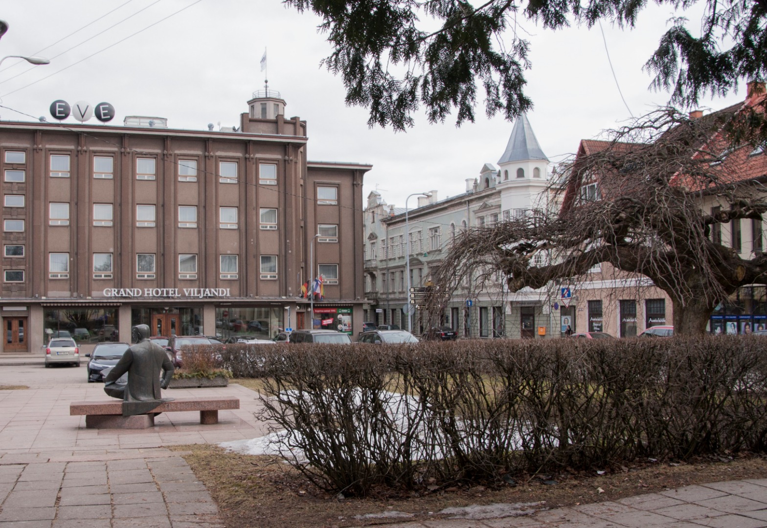 Photo, Viljandi, central square, Tartu tn rephoto