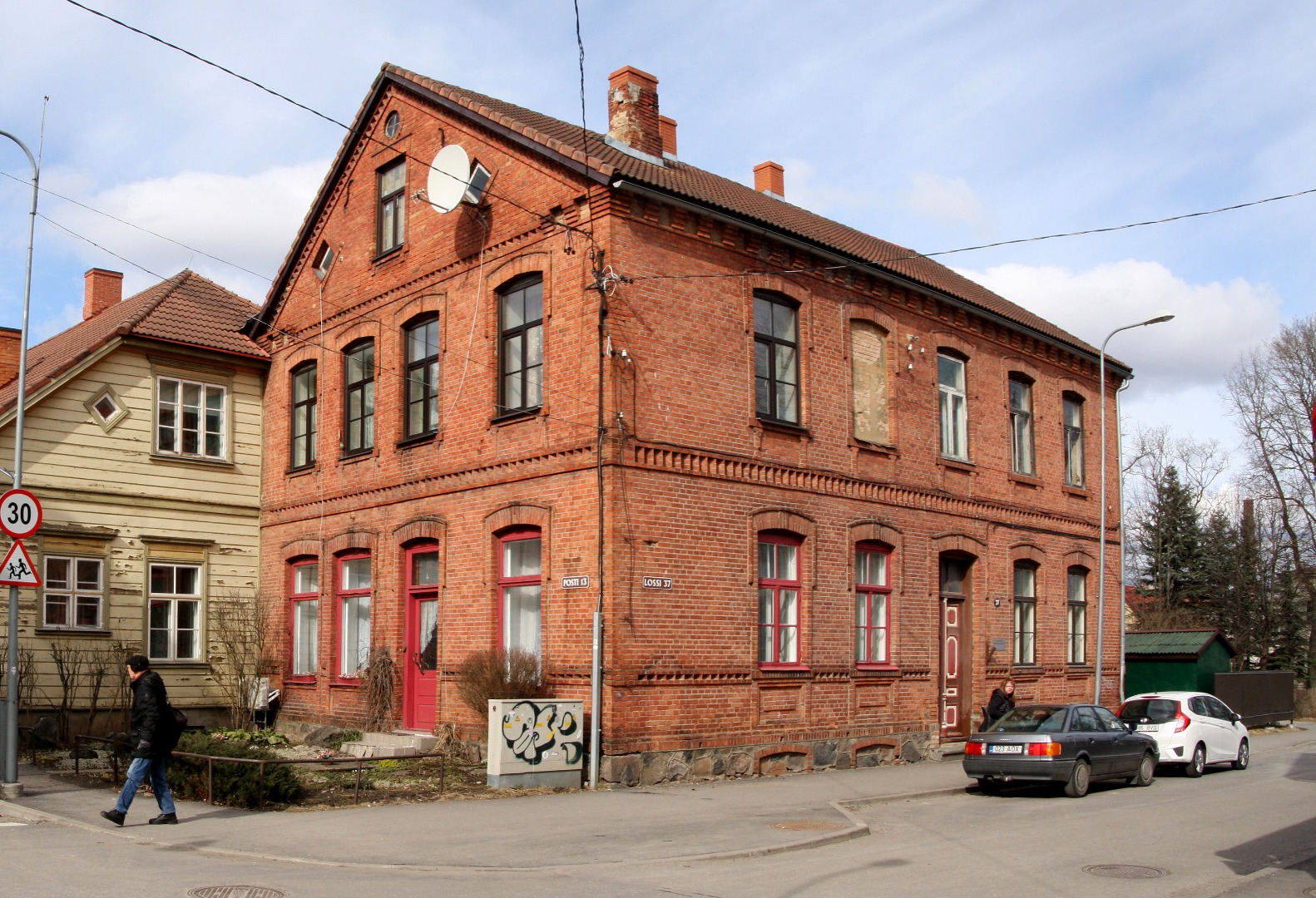 trükipostkaart, Viljandi, Lossi tn, Park - Hotel u 1905 F J.Riet rephoto