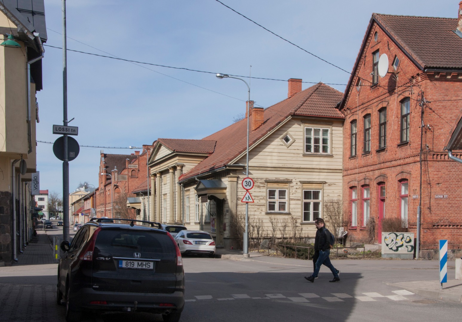 foto, Viljandi, Posti tänav, 1884 rephoto