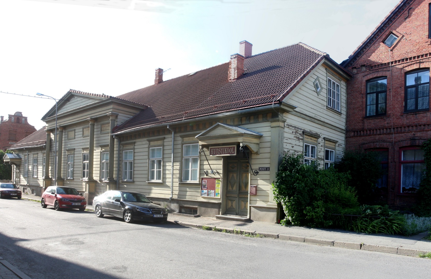 fotopostkaart, Viljandi, Posti tn 11 (eh 1843, saksa kasiino) u 1910, foto J. Riet rephoto