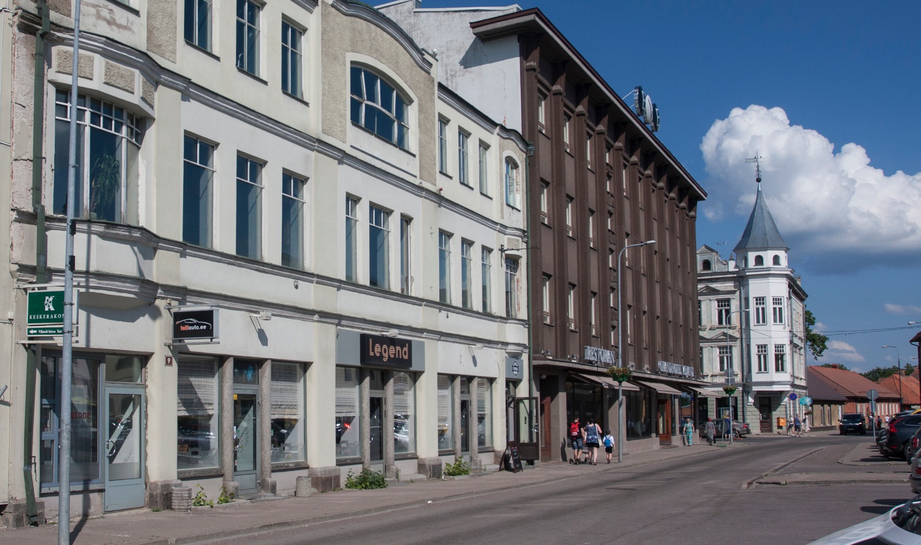 trükipostkaart Viljandi, Tartu tn, majad nr 9,11; u 1905 rephoto
