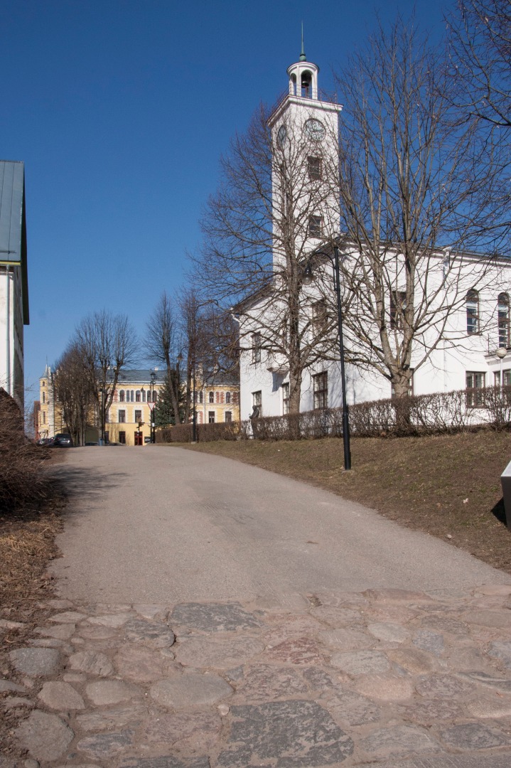 Postcard, Viljandi, upper part of the Trepimäe, Raekoda rephoto