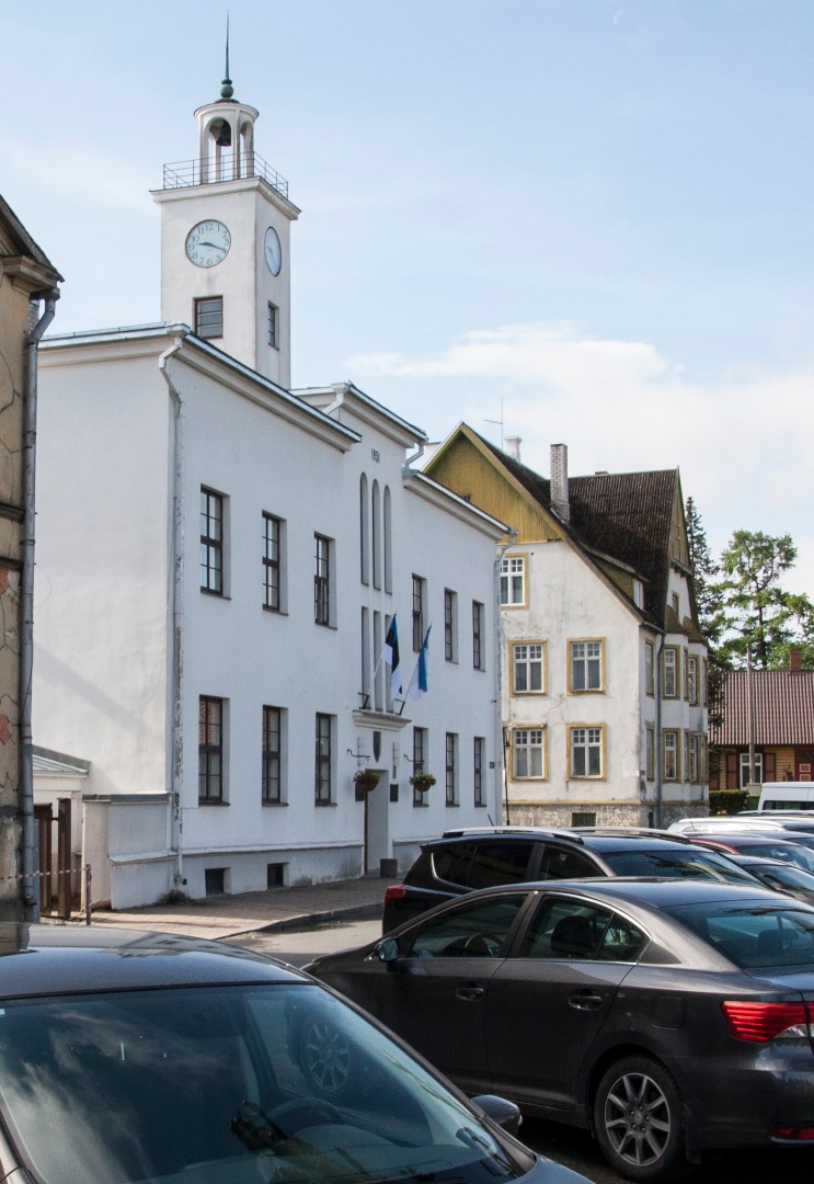 The old building of Viljandi city. rephoto