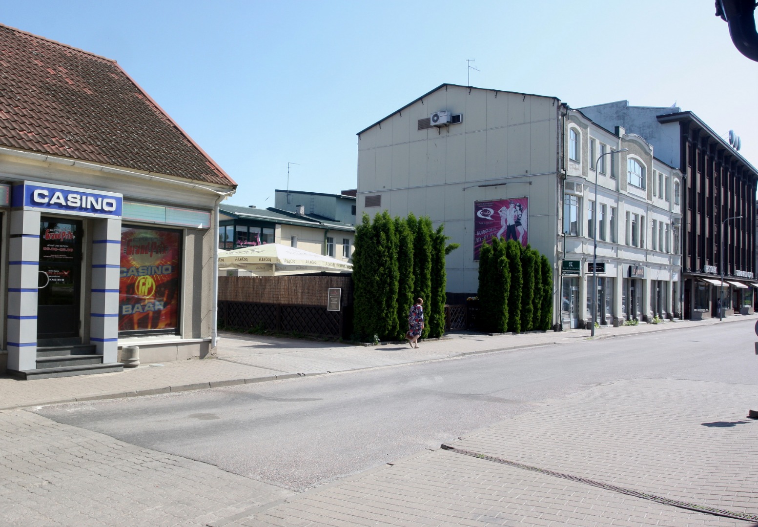 foto, Viljandi, Tartu tn, kauplus Meloodia, tulekahju, 1986 rephoto