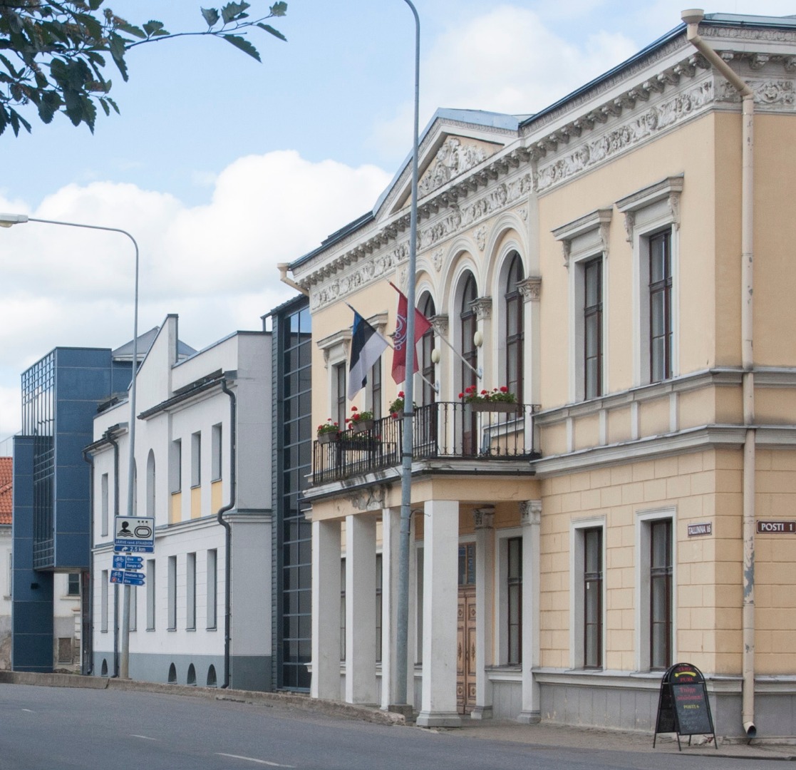 trükipostkaart, Viljandi, 6 vaadet, Dolle maja, Grand Hotel, tütarlastekool, majad (Gabler, Rosenberg, Loviese), koloreeritud, u 1915, Verlag E. Ring (Fellin) rephoto