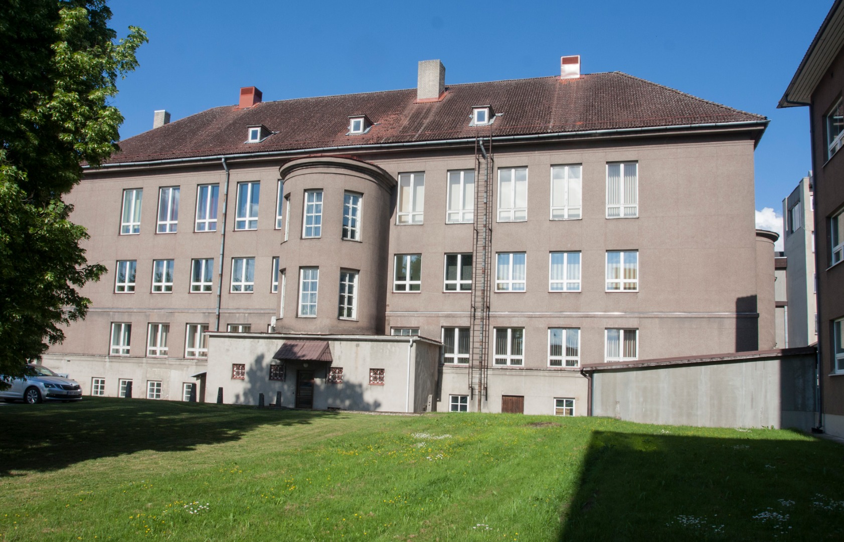 foto, Viljandi, Eesti Pank, tagant, u 1930 foto J. Riet rephoto