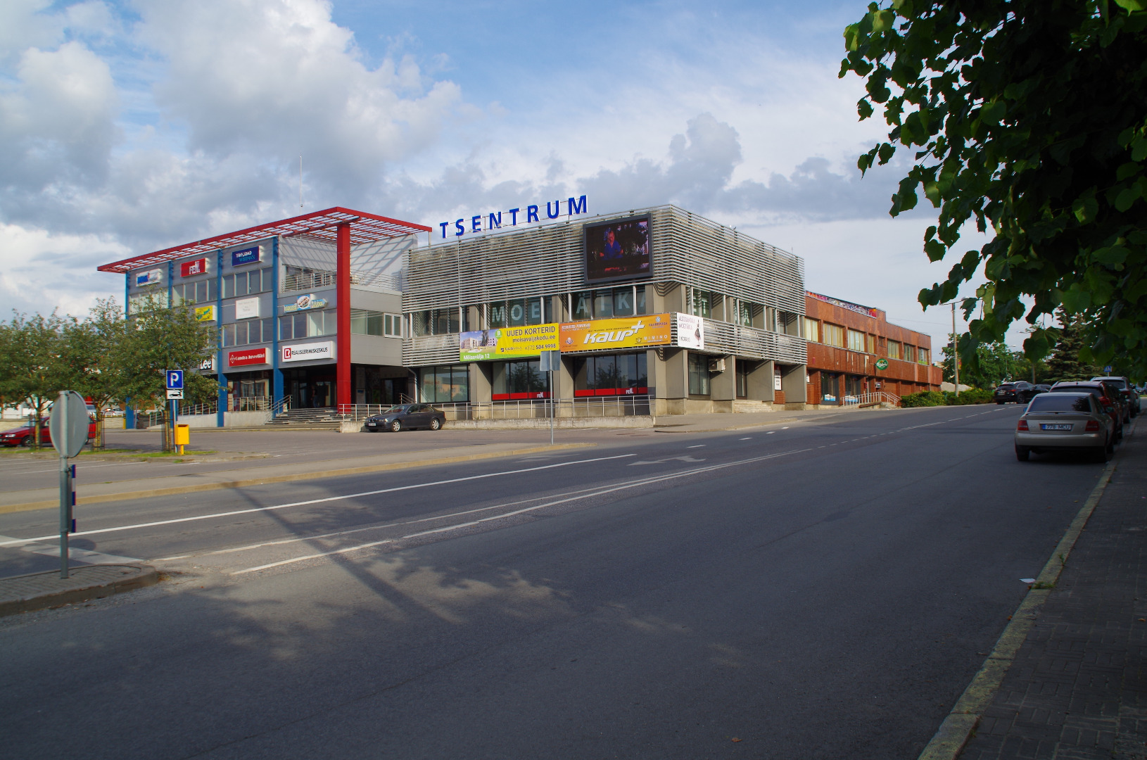 View of the ready restaurant building in Rakvere. rephoto