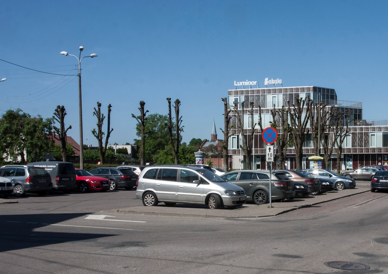 foto, Viljandi, 1944 põlenud majade varemed Lossi ja Tartu tn nurgal, F: T. Parri rephoto