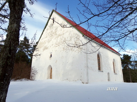 External view of Vormsi Olevi Church from SW rephoto