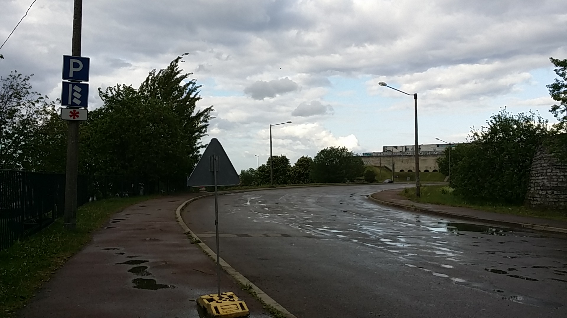 Kalasadama Street in Tallinn, view towards the city hall rephoto