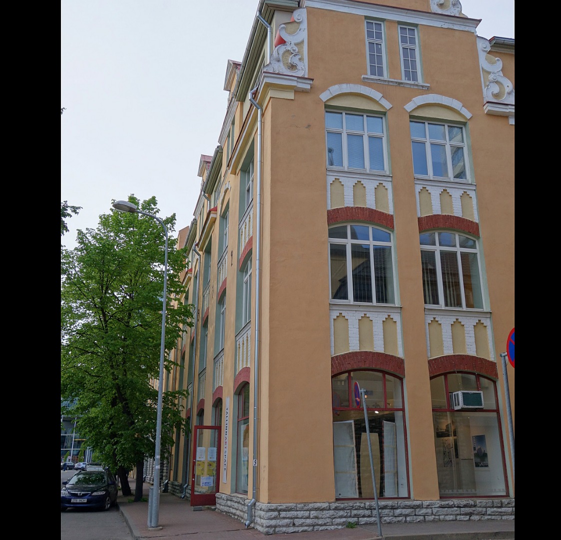Old building of the municipality in Tallinn rephoto