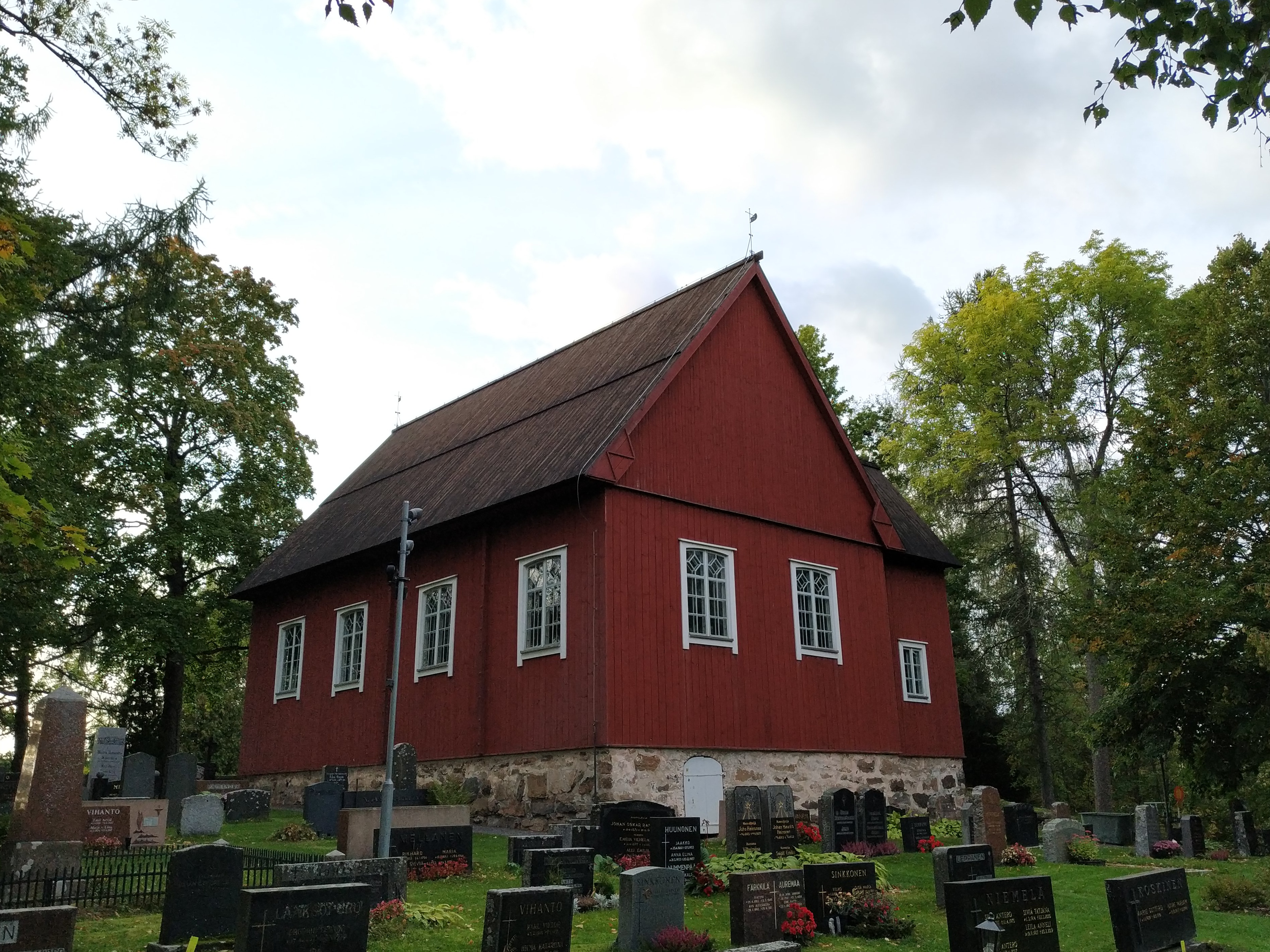 Kuusiston kirkko ja hautausmaa. rephoto